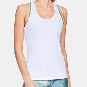 Women's HeatGear® Armour Racer Tank - White L